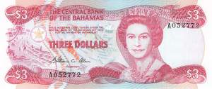 Bahamas 3 Dollar p44 1984